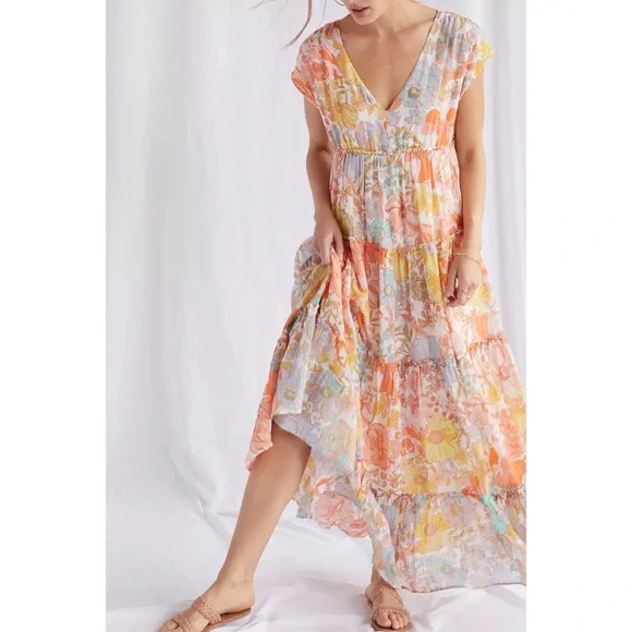 Anthropologie Ethereal Floral Maxi Dress - Picture 2 of 6